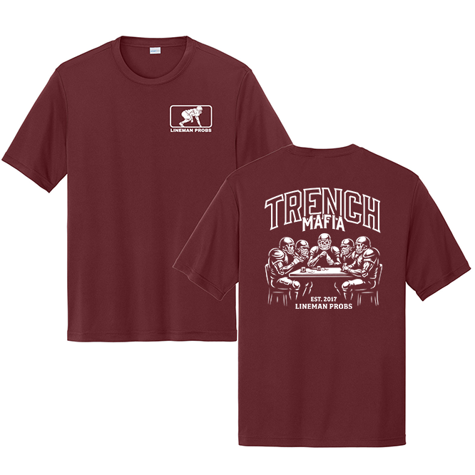 BIG BONED - TRENCH MAFIA (White) - Performance Tee