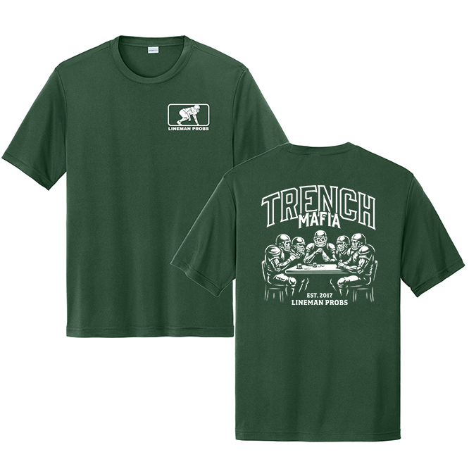 BIG BONED - TRENCH MAFIA (White) - Performance Tee