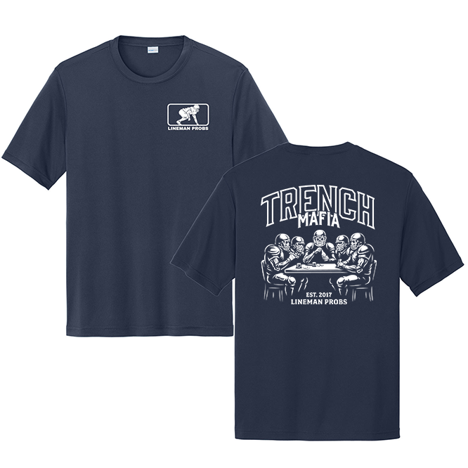 BIG BONED - TRENCH MAFIA (White) - Performance Tee