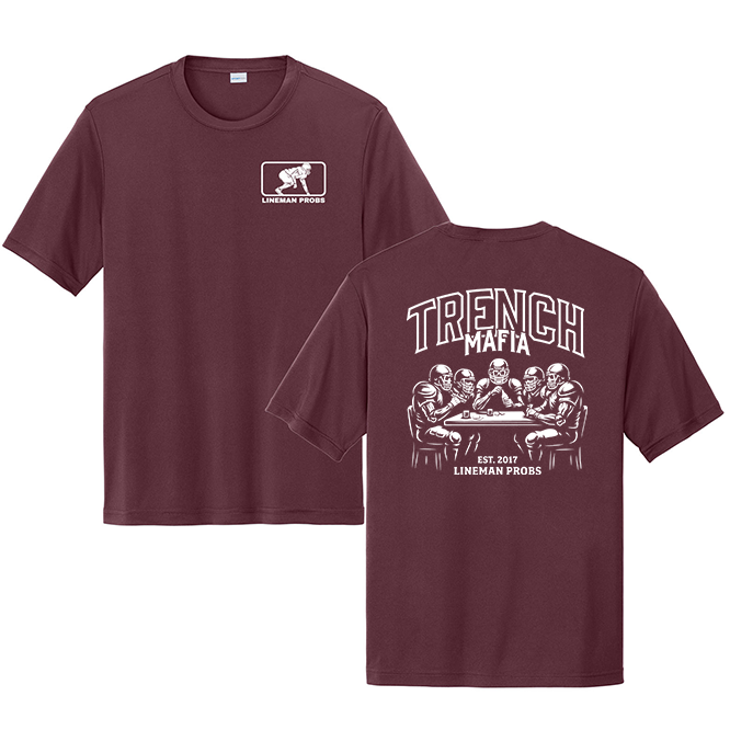 BIG BONED - TRENCH MAFIA (White) - Performance Tee