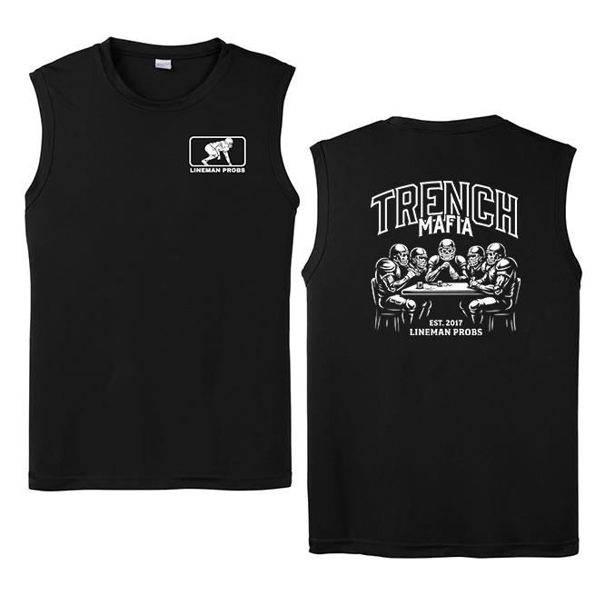 BIG BONED - TRENCH MAFIA (White) - Muscle T-Shirt