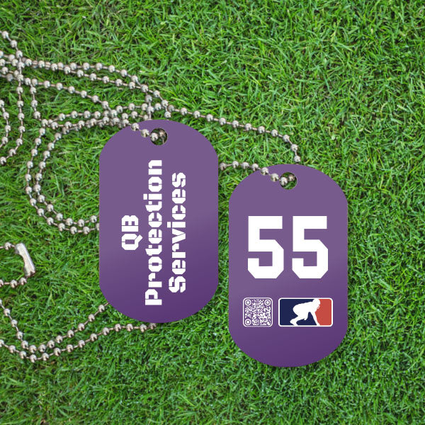 QB PROTECTION SERVICES (White) - Dawg Tags
