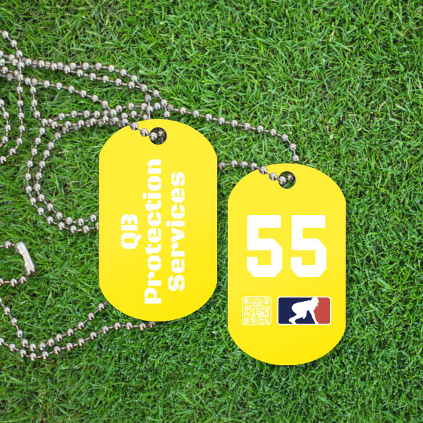 QB PROTECTION SERVICES (White) - Dawg Tags