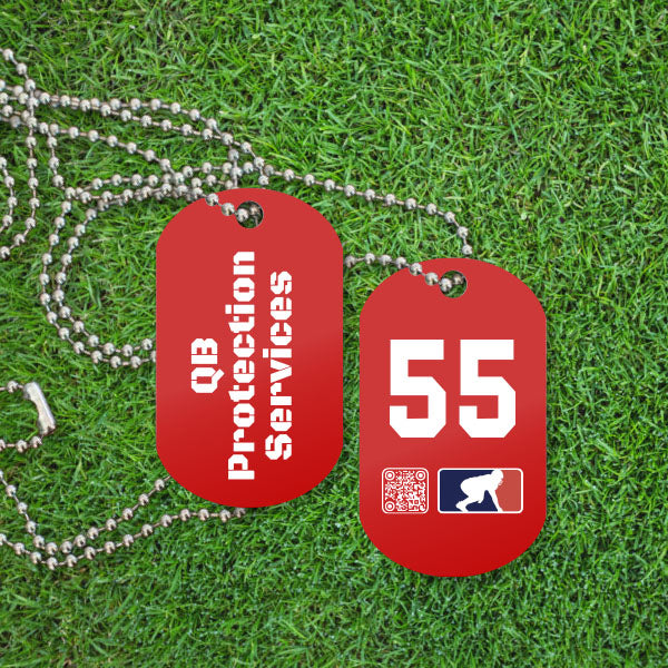 QB PROTECTION SERVICES (White) - Dawg Tags