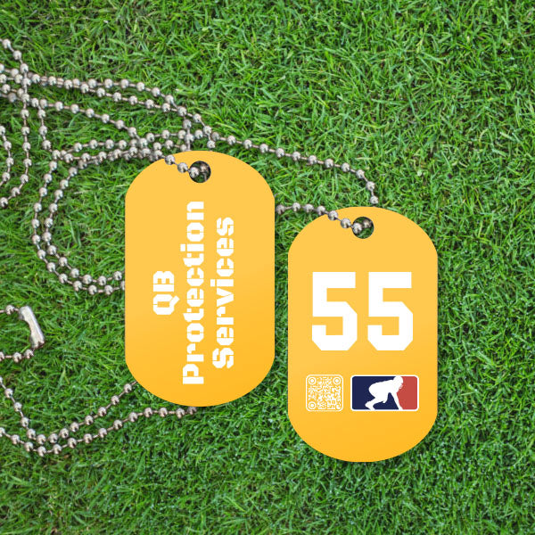 QB PROTECTION SERVICES (White) - Dawg Tags