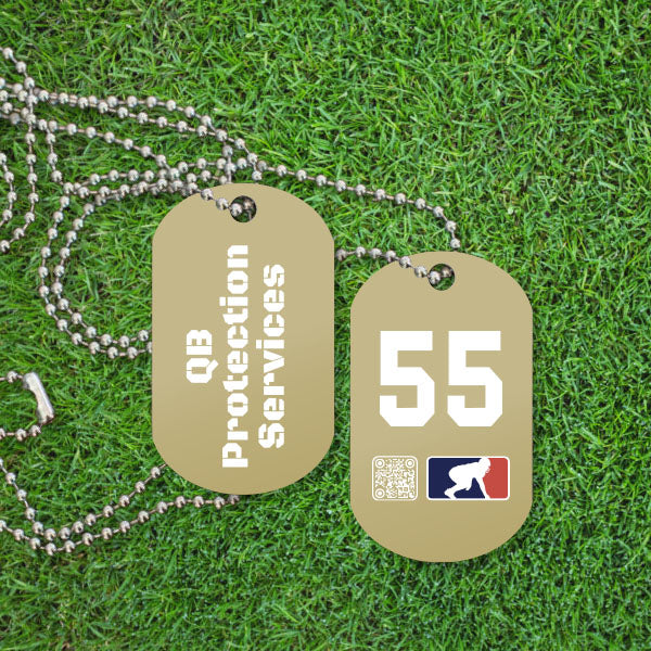 QB PROTECTION SERVICES (White) - Dawg Tags