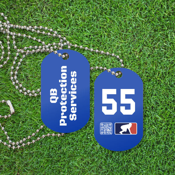 QB PROTECTION SERVICES (White) - Dawg Tags