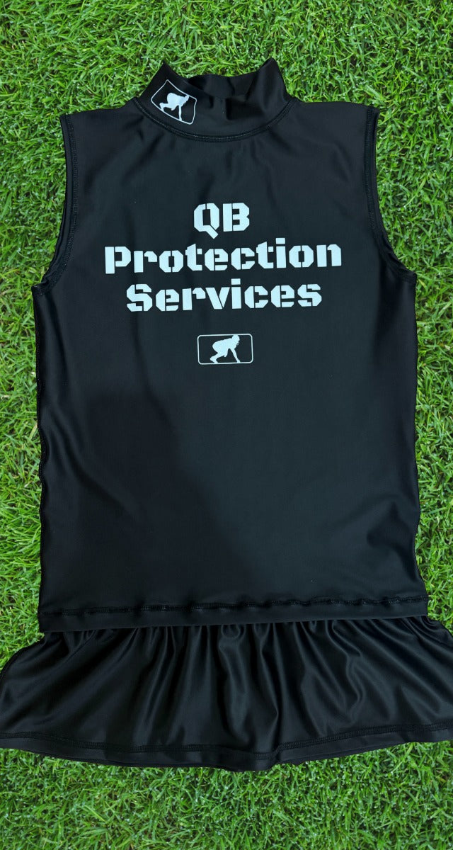 QB PROTECTION SERVICES Mock Neck Sleeveless Compression Top+Shirt