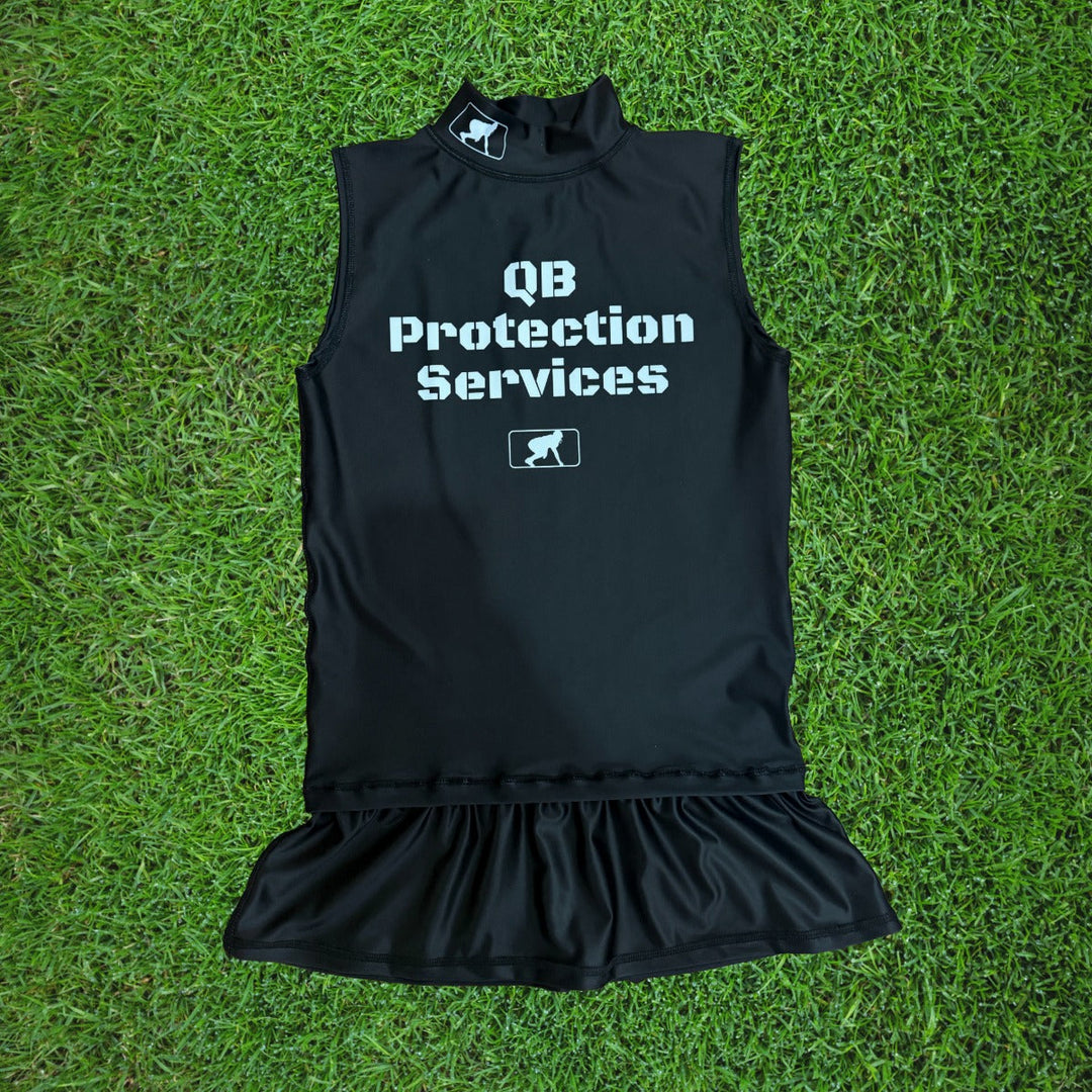 QB PROTECTION SERVICES Mock Neck Sleeveless Compression Top+Shirt