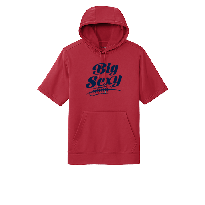 BIG SEXY (A) (Navy) - Short Sleeve Hoodie
