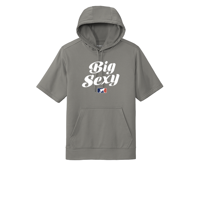 BIG SEXY (White) - Short Sleeve Hoodie