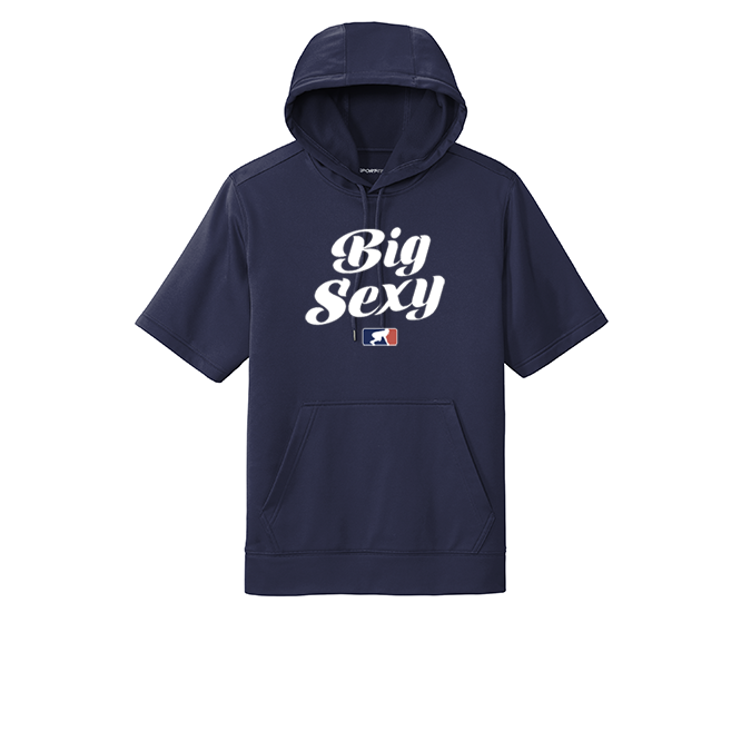 BIG SEXY (White) - Short Sleeve Hoodie