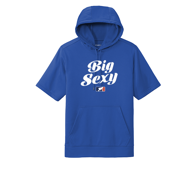BIG SEXY (White) - Short Sleeve Hoodie