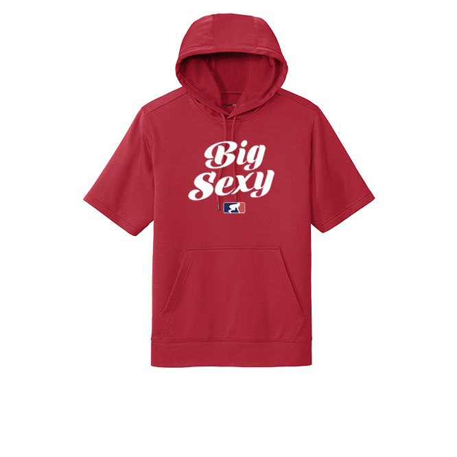 BIG SEXY (White) - Short Sleeve Hoodie