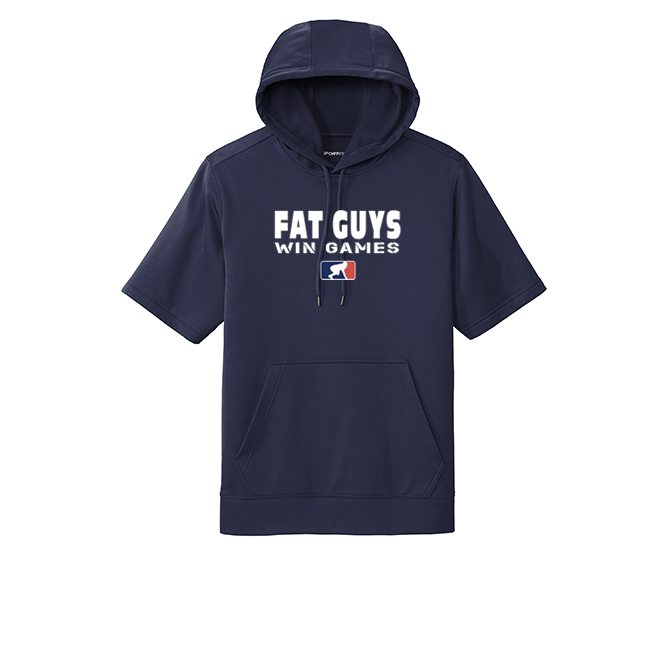 FAT GUYS WIN GAMES - Short Sleeve Hoodie