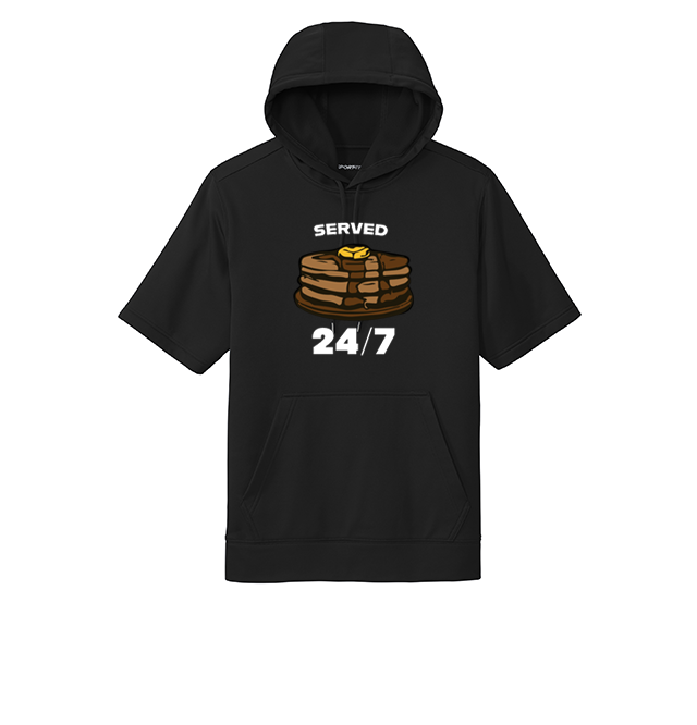 SERVED 24/7 - Short Sleeve Hoodie