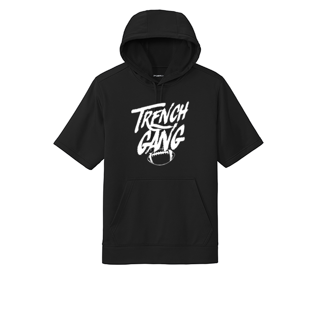 TRENCH GANG (White) - Short Sleeve Hoodie