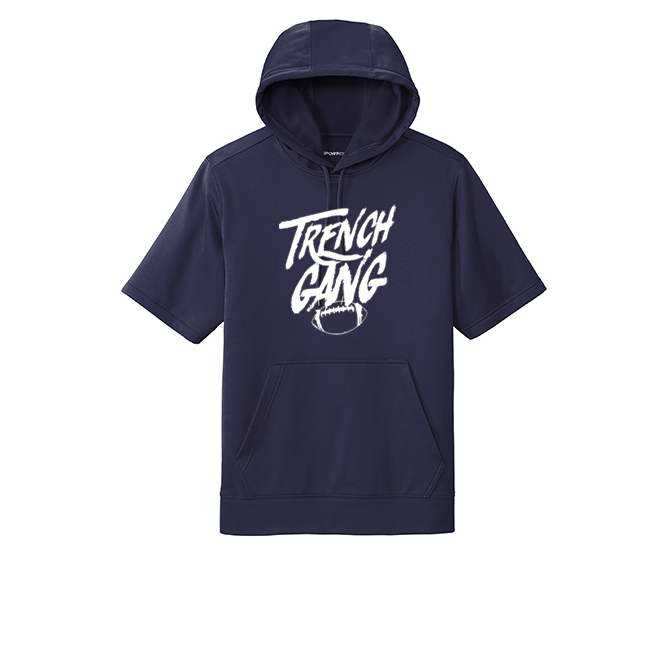 TRENCH GANG (White) - Short Sleeve Hoodie