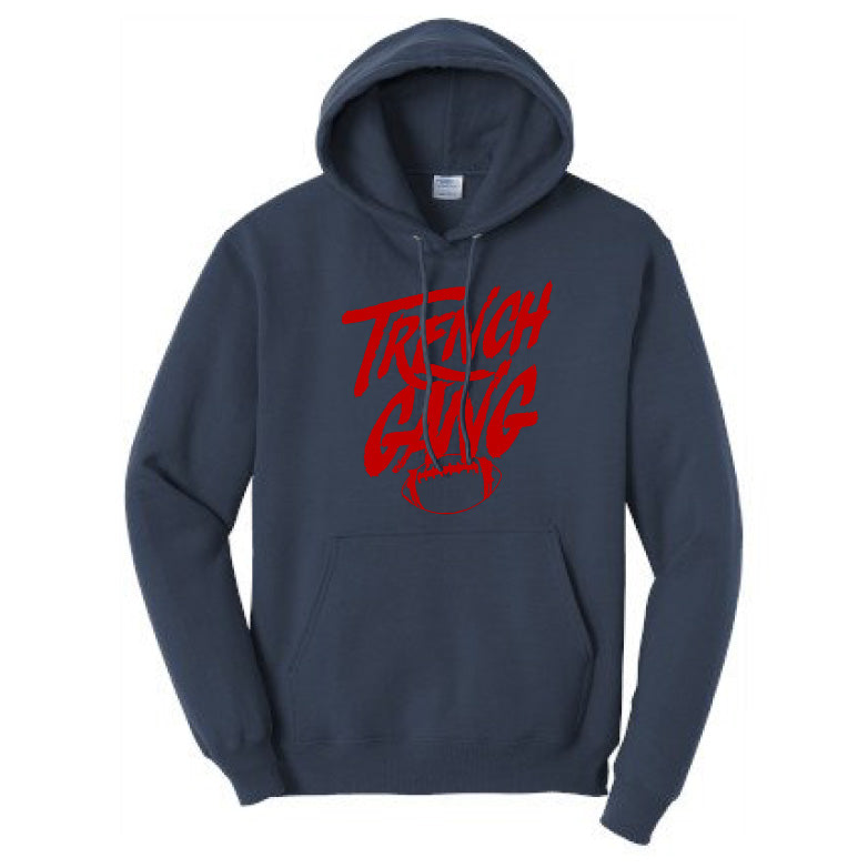 TRENCH GANG (Red) - Tall Hoodie