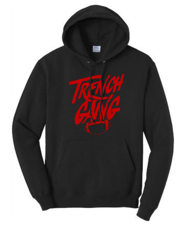 TRENCH GANG (Red) - Tall Hoodie