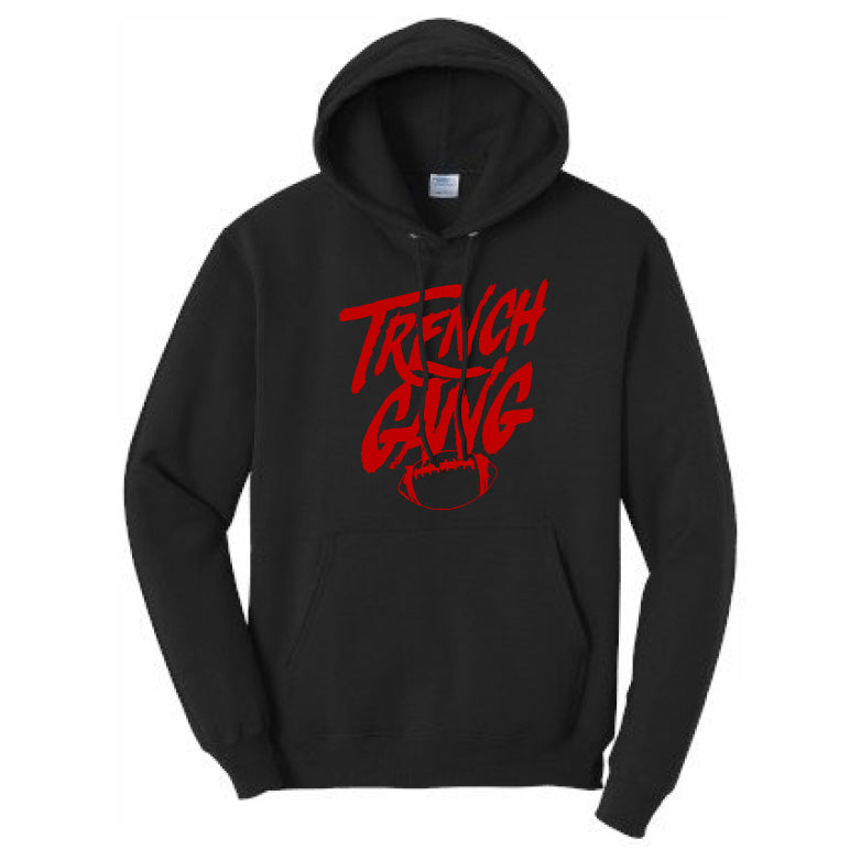 TRENCH GANG (Red) - Tall Hoodie