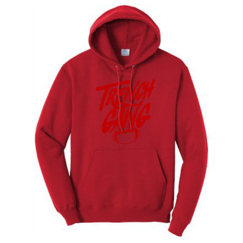 TRENCH GANG (Red) - Tall Hoodie