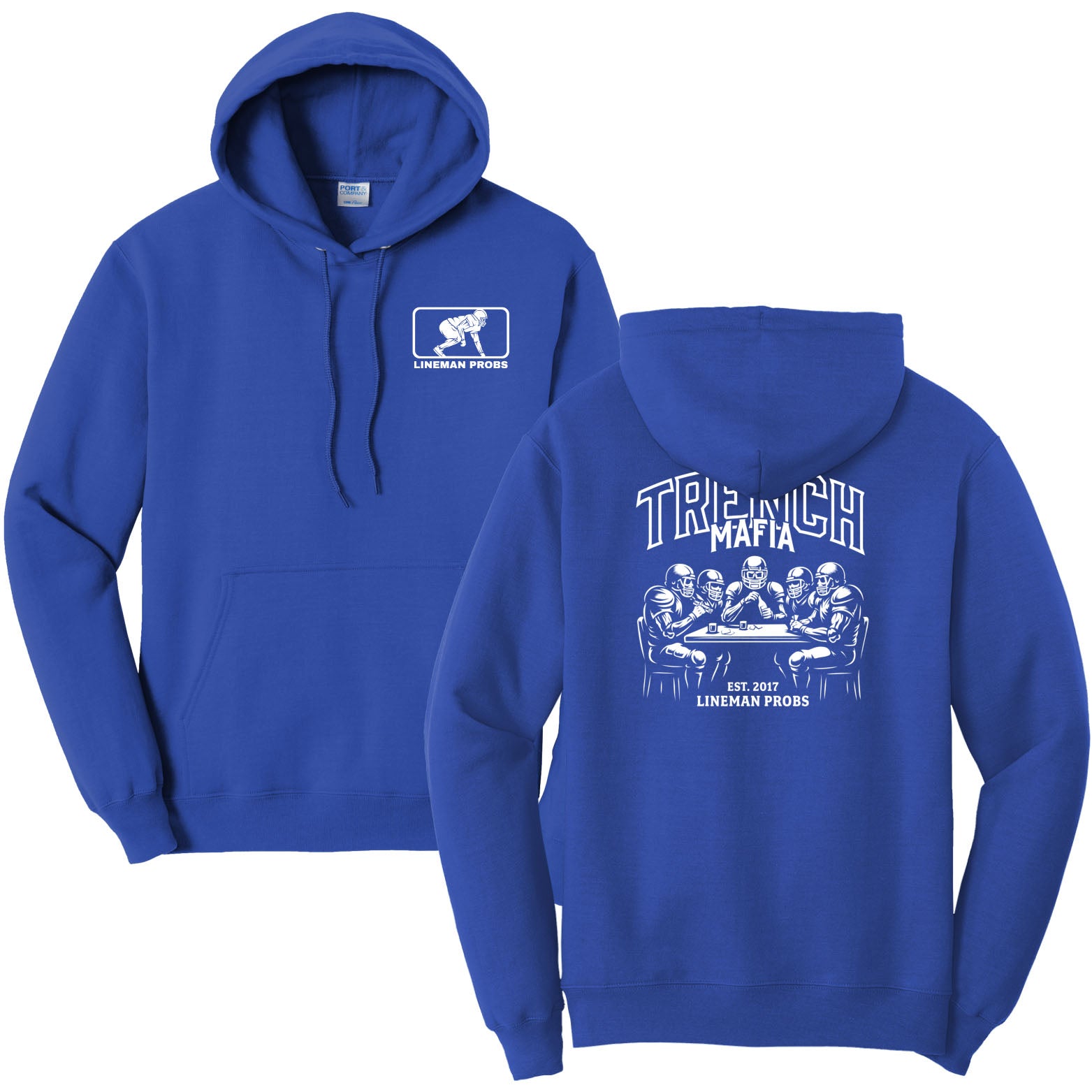 BIG BONED - TRENCH MAFIA (White) - Hoodie