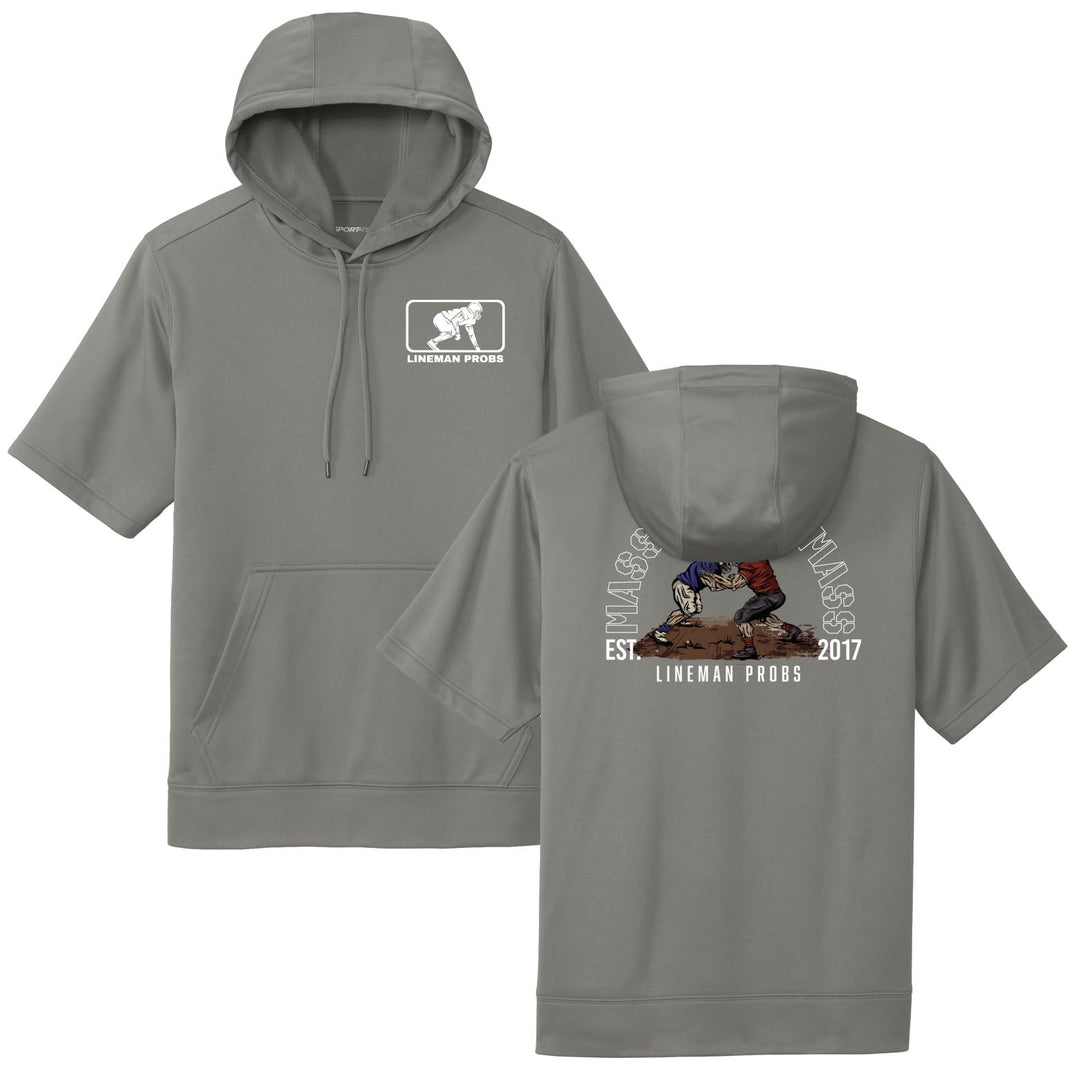 BIG BONED - MASS MOVES MASS - Short Sleeve Hoodie