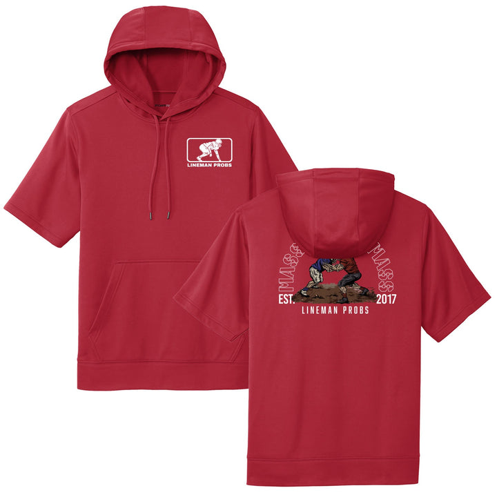 BIG BONED - MASS MOVES MASS - Short Sleeve Hoodie