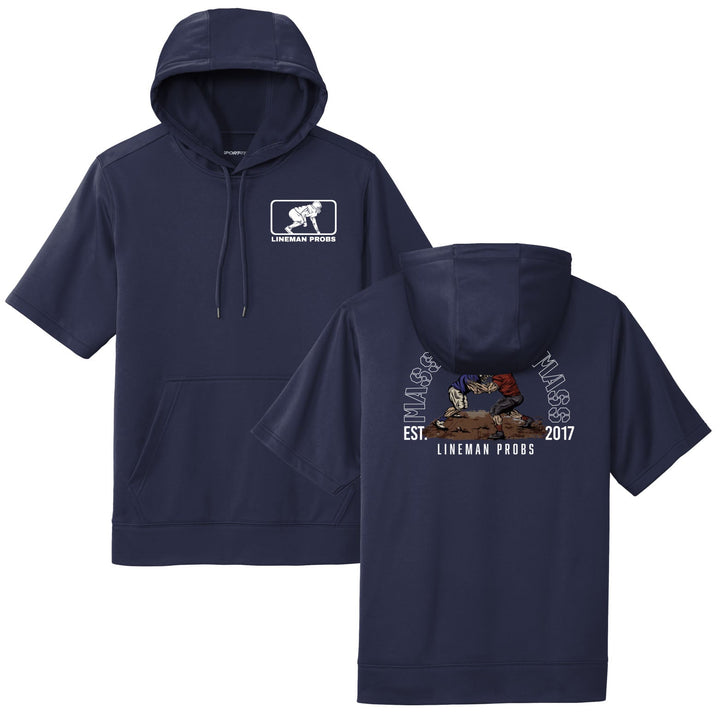BIG BONED - MASS MOVES MASS - Short Sleeve Hoodie