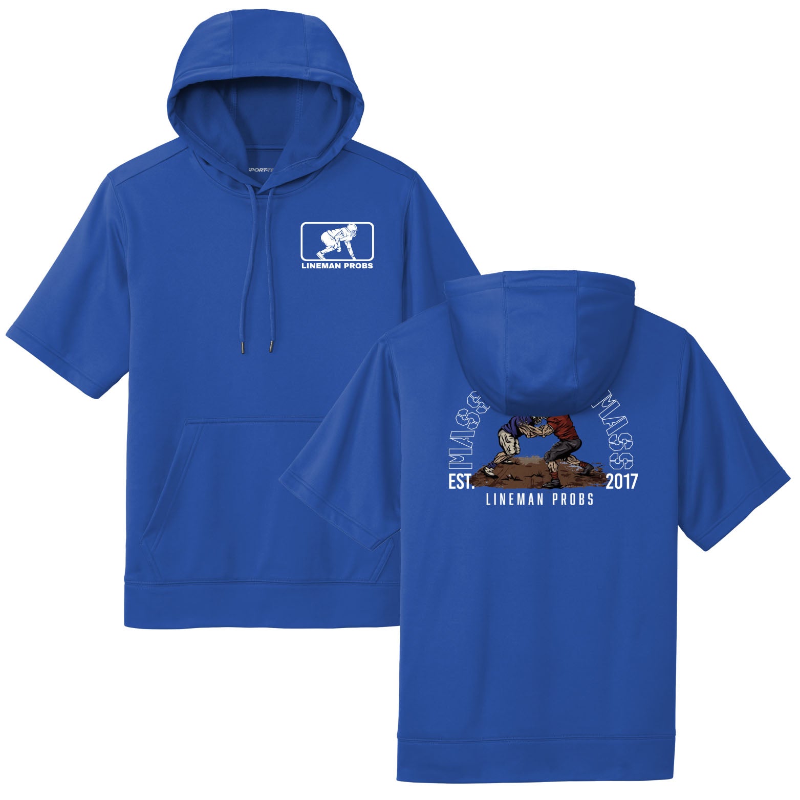 BIG BONED - MASS MOVES MASS - Short Sleeve Hoodie