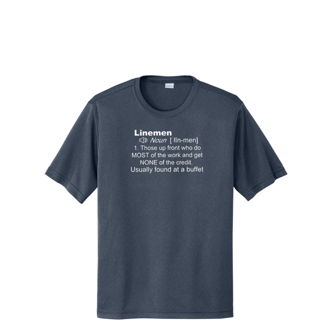LINEMAN LIFE LOGO - Tall Performance Tee