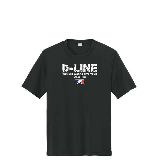 D-LINE QB HUGS - Tall Performance Tee