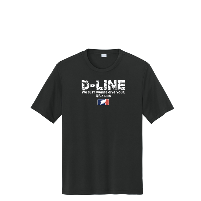 D-LINE QB HUGS - Tall Performance Tee