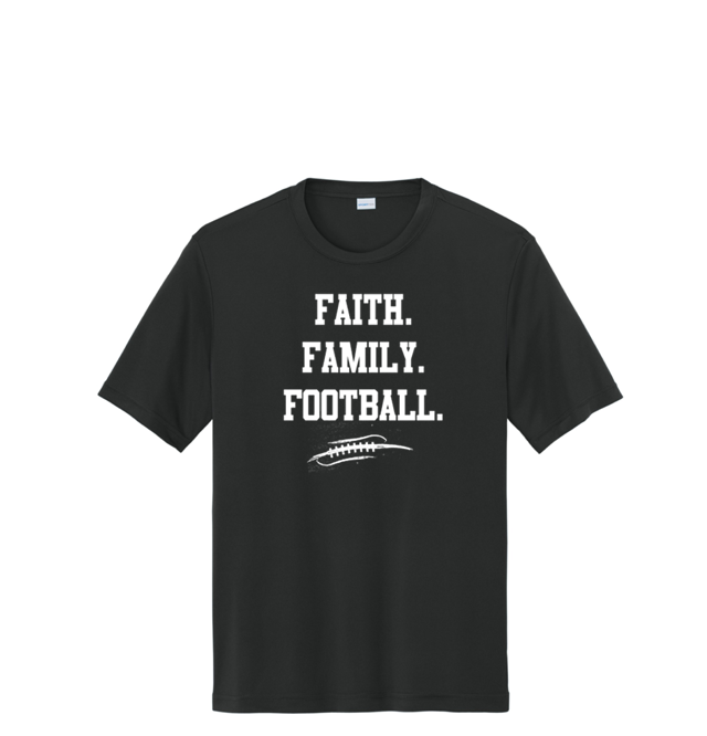 FAITH FAMILY FOOTBALL - Tall Performance Tee