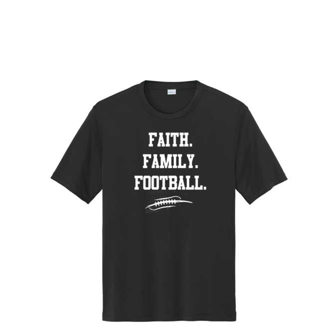 FAITH FAMILY FOOTBALL - Tall Performance Tee