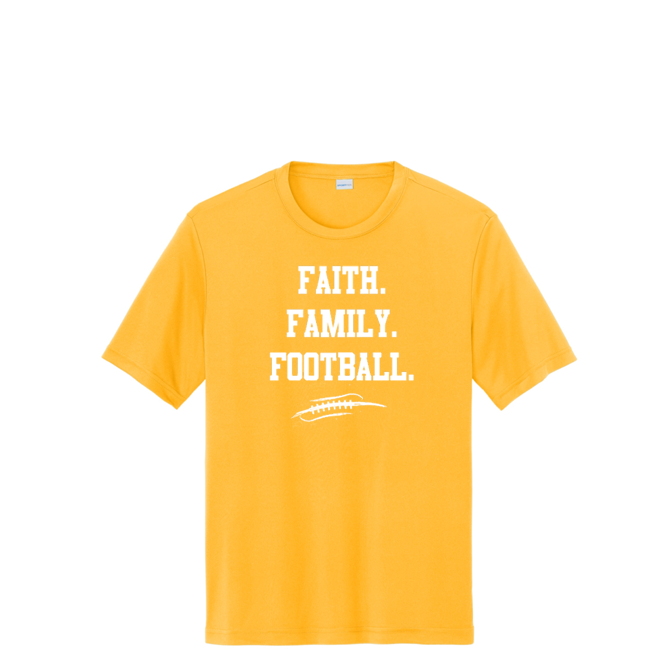 FAITH FAMILY FOOTBALL - Tall Performance Tee