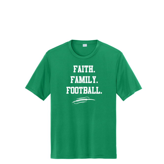 FAITH FAMILY FOOTBALL - Tall Performance Tee
