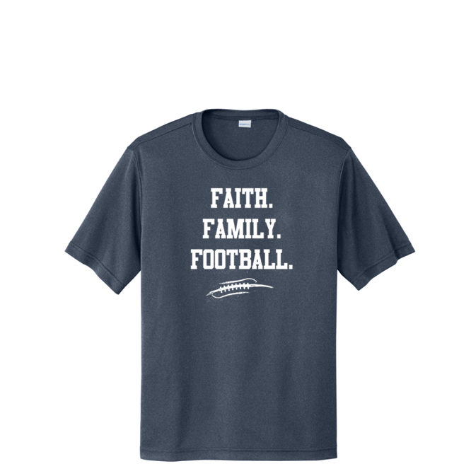 FAITH FAMILY FOOTBALL - Tall Performance Tee