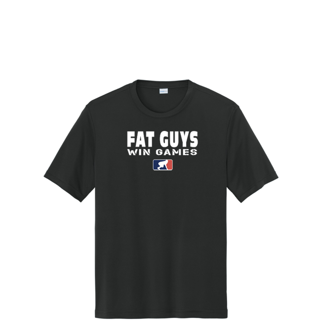 FAT GUYS WIN GAMES - Tall Performance Tee