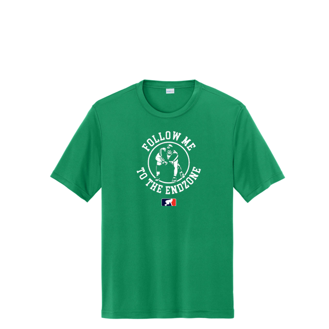 FOLLOW ME TO THE END ZONE - Tall Performance Tee