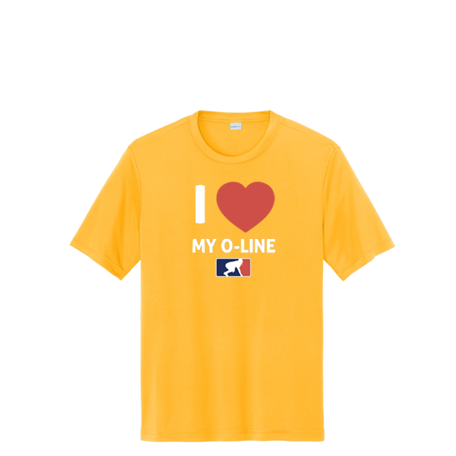 I <3 MY O-LINE - Tall Performance Tee