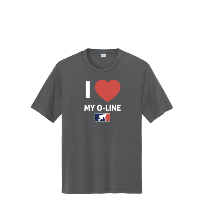 I <3 MY O-LINE - Tall Performance Tee