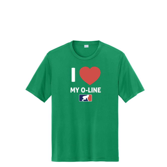 I <3 MY O-LINE - Tall Performance Tee