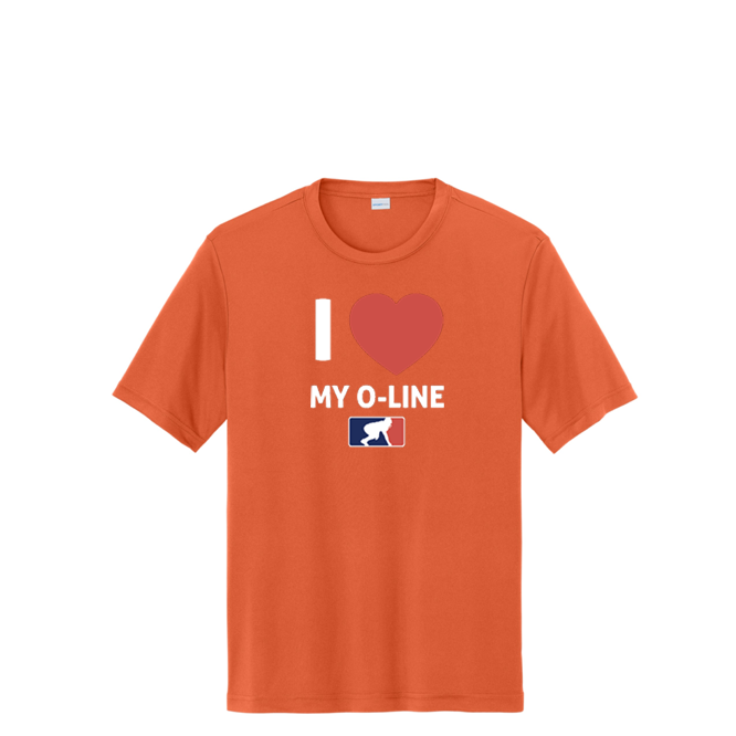 I <3 MY O-LINE - Tall Performance Tee