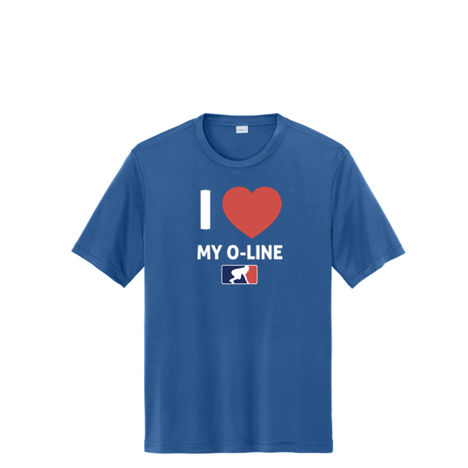 I <3 MY O-LINE - Tall Performance Tee
