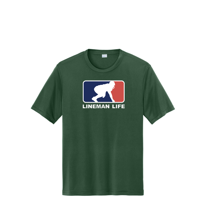 LINEMAN LIFE LOGO - Youth Performance Tee