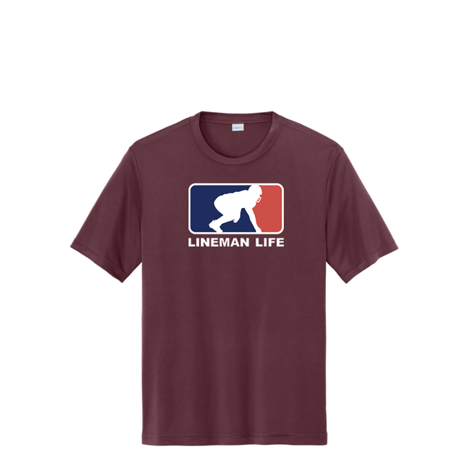 LINEMAN LIFE LOGO - Tall Performance Tee