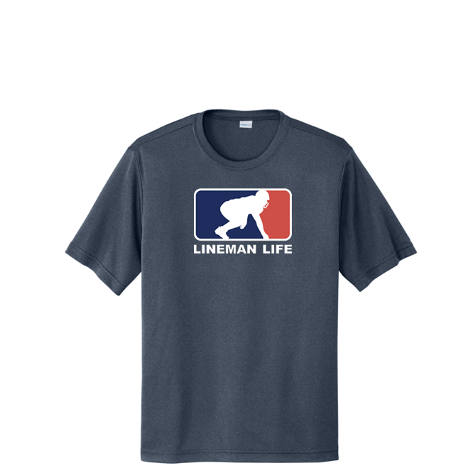 LINEMAN LIFE LOGO - Tall Performance Tee
