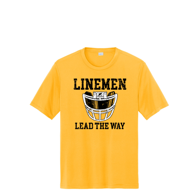 LINEMEN LEAD THE WAY (Black) - Performance Tee